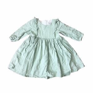 Canvas House (2T) Mint Green Linen Blend Dress